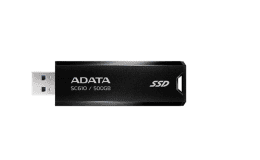 Image 1 - ADATA Külső SSD 500GB - SC610 (USB 3.2 Gen.2, R/W: 550/500 MB/s, USB Stick, feke