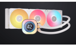 Image 1 - CORSAIR iCUE LINK TITAN 360 RX LCD White AIO, 360mm Radiator, Liquid CPU Cooler