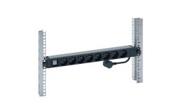 Image 1 - LEGRAND elosztósor 19&quot;/1U állapotjezős kapcsolóval KIM:8xSHK-biztonsági zsaluval