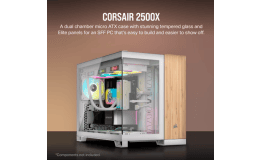 Image 1 - Corsair 2500X TG Micro-ATX ház, fehér/bambusz