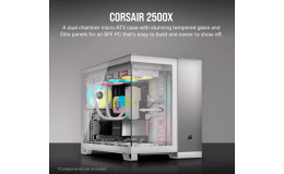 Image 1 - Corsair 2500X TG Micro-ATX ház, fehér/szürke alumínium