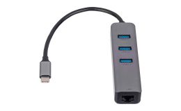 Image 1 - Akyga HUB - USB type C  / USB 3.0 3-port + Ethernet - AK-AD-66