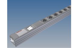 Image 1 - 19&quot; elosztópanel,  6x250V/16A,kapcsolóval 2m kábel,