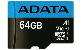 Image 1 - ADATA 64GB SD micro Premier (SDXC Class 10 UHS-I) (AUSDX64GUICL10A1-RA1) memória