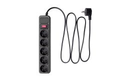 Image 1 - Akyga Túlfeszültségvédő elosztó hosszabbító 5 aljzat, 1.8m - AK-SP-06A