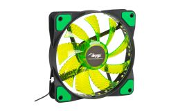 Image 1 - Akyga 12cm (120mm) MOLEX 33 LED ventilátor, zöld - AW-12E-BG