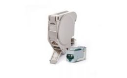 Image 1 - DIN sínre szerelhető aljzat, Kategória 6A, 1xRJ45/s csatlakozóval