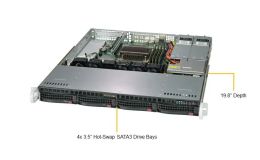 Image 1 - Supermicro SuperServer 5019C-MR 1U 4x3.5&quot;HotSw 1xLGA1151/4UDIMM/2x400W redPSU