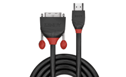 Image 1 - Lindy 2m HDMI to DVI Cable, Black Line