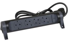 Image 1 - Legrand Elosztósor Premium 5x2P+F forgatható, 1,5 m vezetékkel, fekete