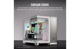Image 1 - Corsair 2500X TG Micro-ATX ház, fehér/szürke alumínium