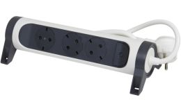 Image 1 - Legrand Elosztósor Premium 3x2P+F forgatható, 3 m vezetékkel, fehér
