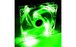 Image 1 - Akyga 12cm (120mm) 3pin LED ventilátor, zöld - AW-12B-BG